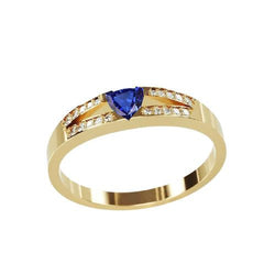 Sparkling Natural Earth Mined Diamond Engagement Ring Split Shank Ceylon Sapphire 1 Carat