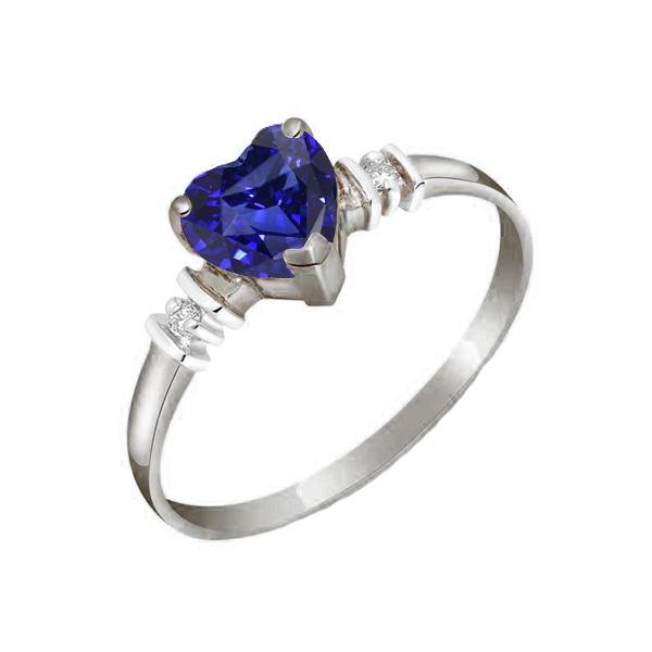 Three Stone Ceylon Sapphire Ring & Small Round Diamonds 1.25 Carats - Gemstone Ring-harrychadent.ca