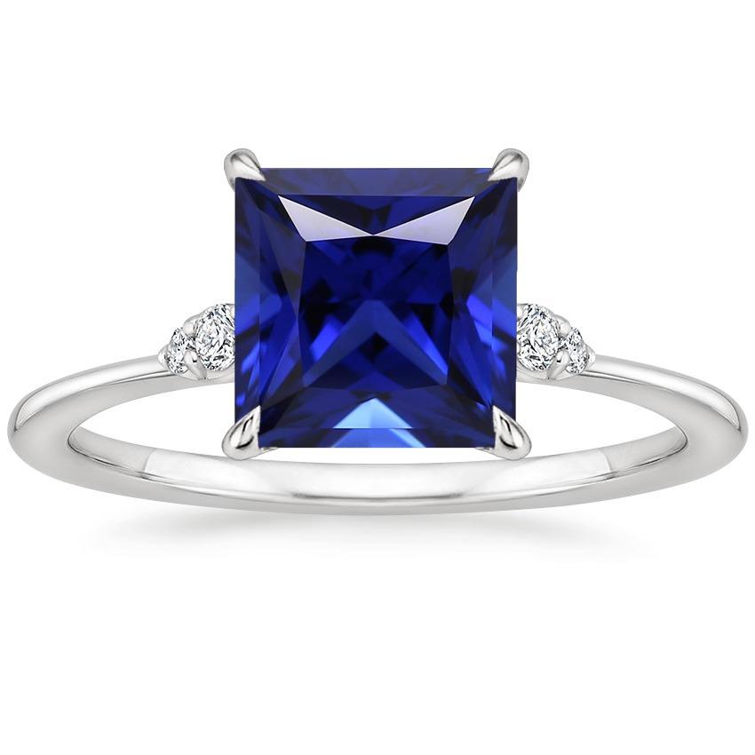 Women Engagement Ring Blue Sapphire and Diamond 5.25 Carat - Gemstone Ring-harrychadent.ca