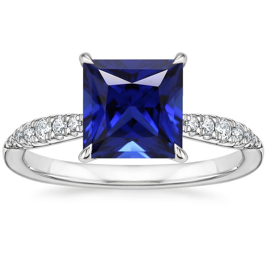 Women Engagement Ring Sri Lankan Sapphire and Diamond 5.25 Carat - Gemstone Ring-harrychadent.ca