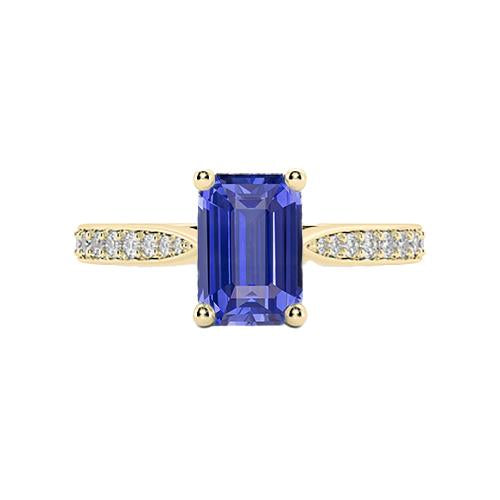 Women Gemstone Jewelry Blue Sapphire Ring Accented Diamonds 3 Carats - Gemstone Ring-harrychadent.ca