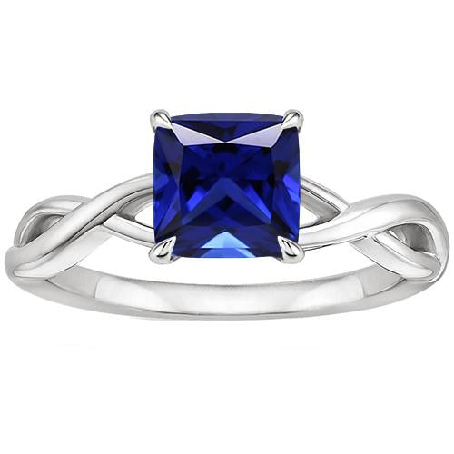 Women's Gold Solitaire Ring Sri Lankan Sapphire Prong Set 2.25 Carats - Gemstone Ring-harrychadent.ca