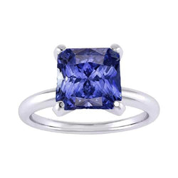 Women's Solitaire Ring Radiant Srilankan Sapphire Gemstone 2.50 Carats