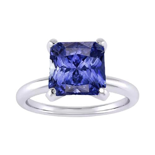 Women's Solitaire Ring Radiant Srilankan Sapphire Gemstone 2.50 Carats - Gemstone Ring-harrychadent.ca