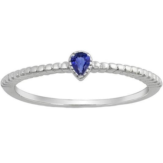 Women Solitaire Anniversary Ring Bezel Set Sri Lankan Sapphire 1 Carat - Gemstone Ring-harrychadent.ca