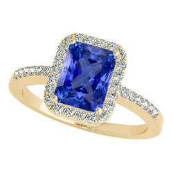 Yellow Gold Halo Anniversary Ring & Round Natural Earth Mined Diamonds 4 Carats Jewelry