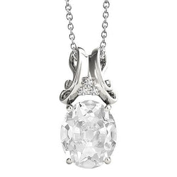 Natural Earth Mined Diamond Pendant Necklace With Bail Round & Oval Old Miner 5.50 Carats
