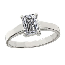 Gold Emerald Natural Earth Mined Diamond Solitaire Ring Prong Set Ladies Jewelry 4 Carats